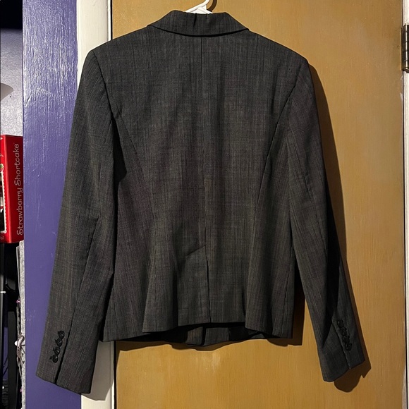 Classiques Entier Charcoal Wool Striped Blazer - Picture 9 of 9